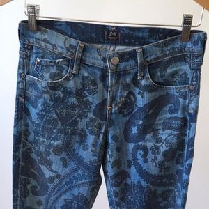 Citizens for Humanity paisley jeans denim skinny